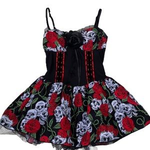 Lip service dahlia of the dead mini dress